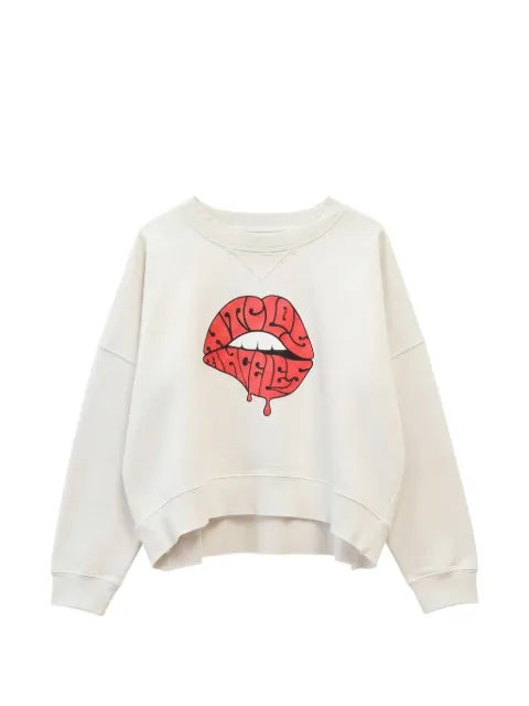 Htc Los Angeles lip-print studded sweatshirt