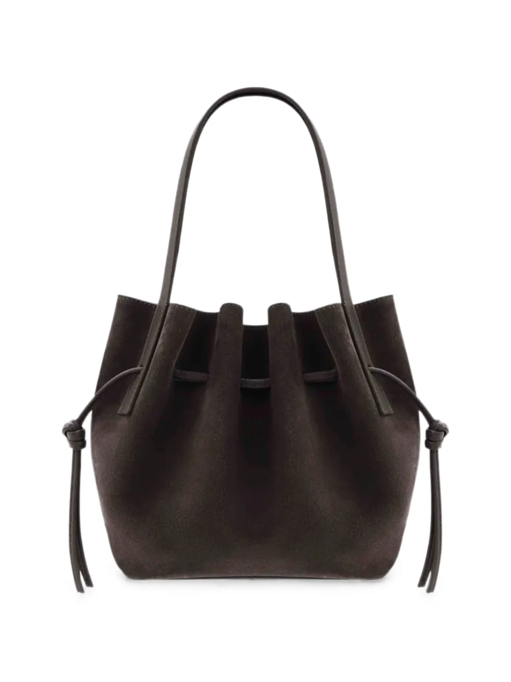 Yuzefi Scallop suède mini-shopper Bruin