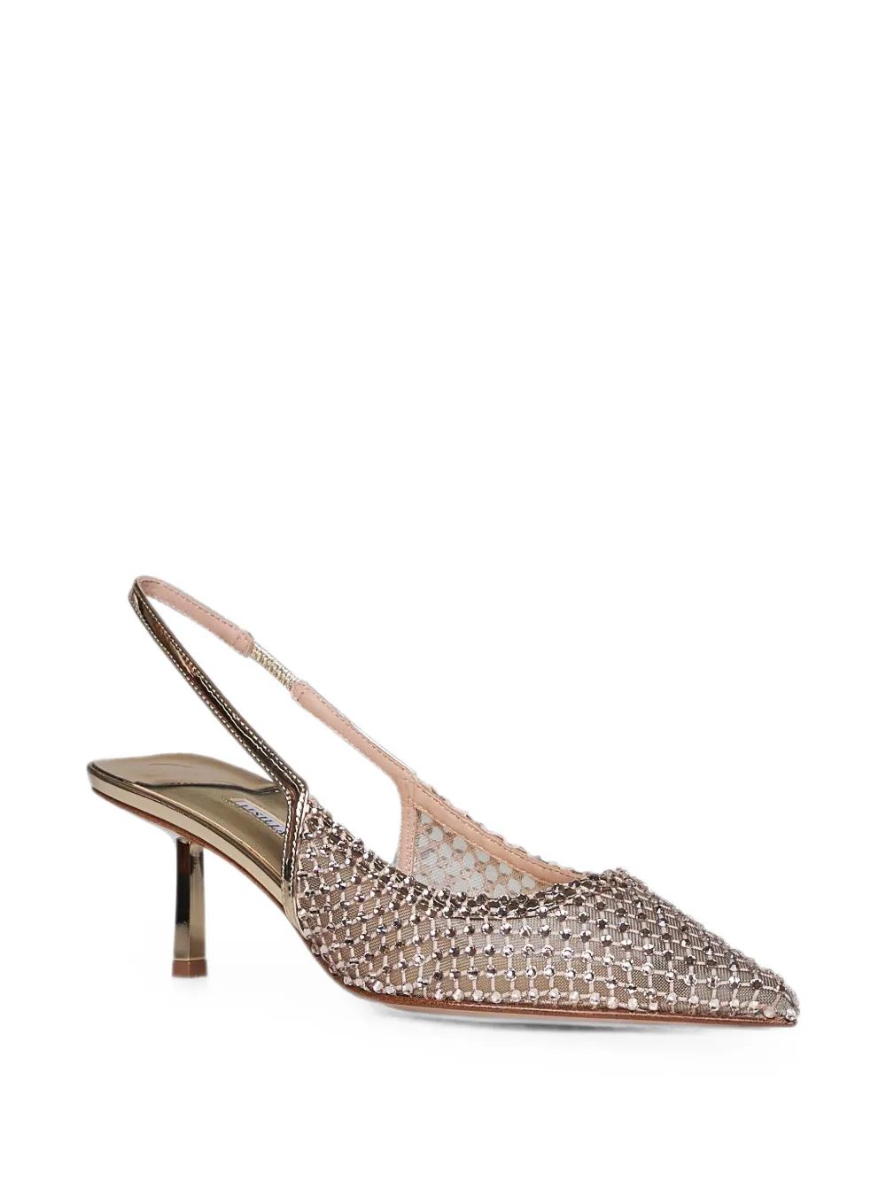 Le Silla Gilda mesh pumps verfraaid met kristallen Goud