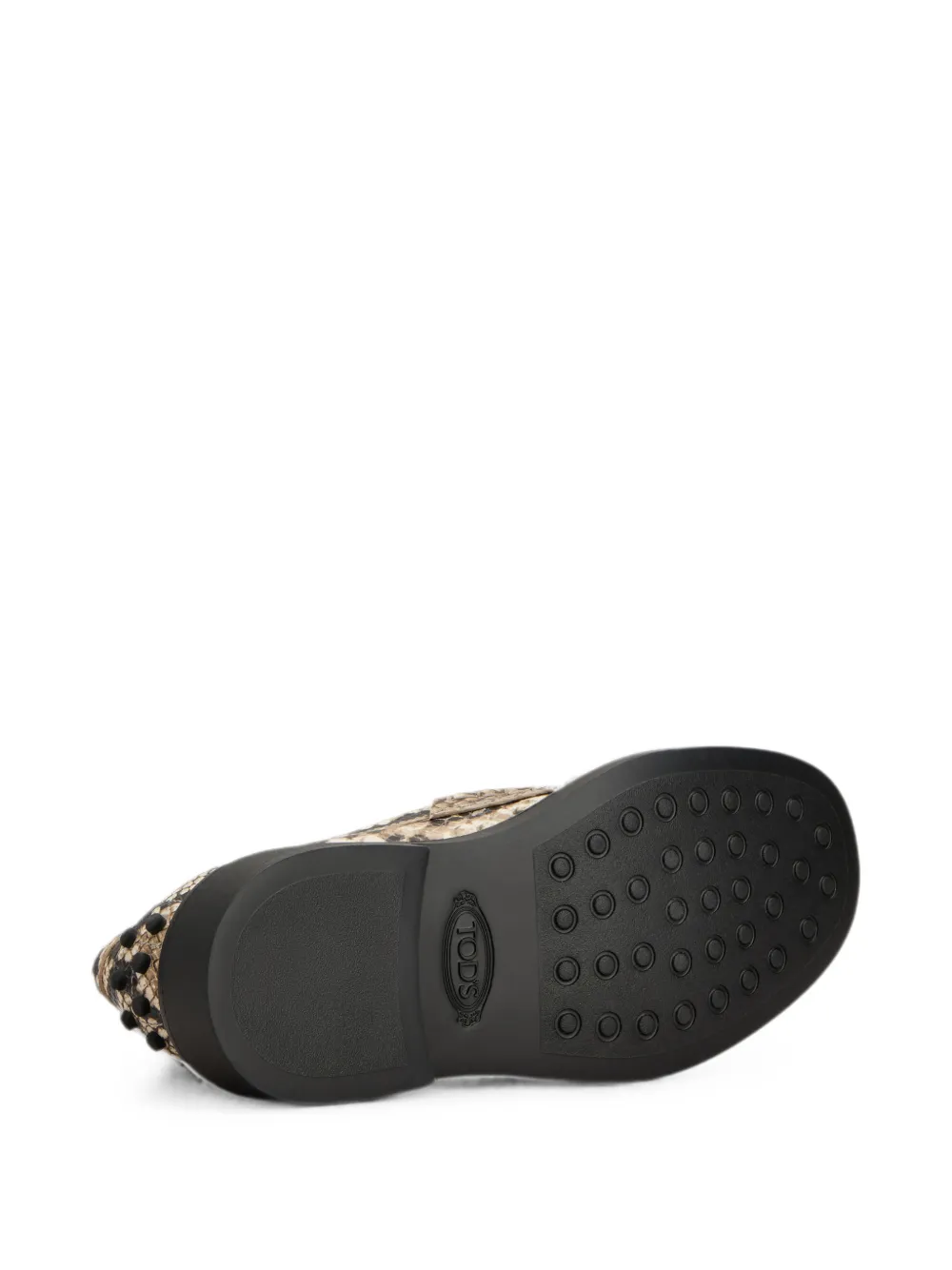 Tod's Loafers met slangenleer-effect Beige