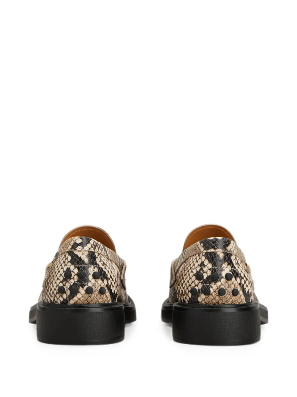 Tod's Loafers met slangenleer-effect Beige
