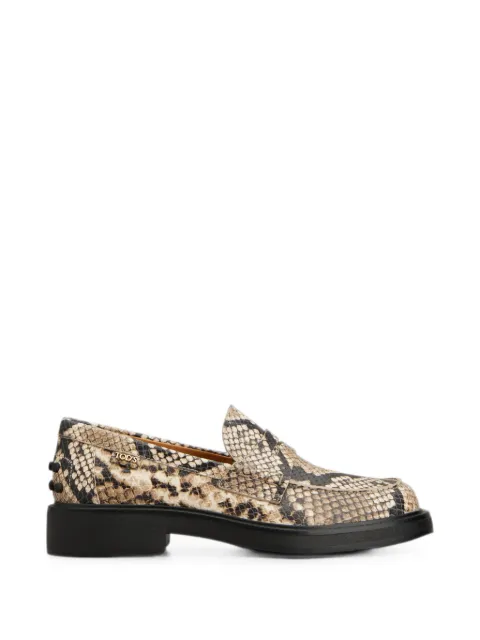 Tod's snakeskin-effect loafers