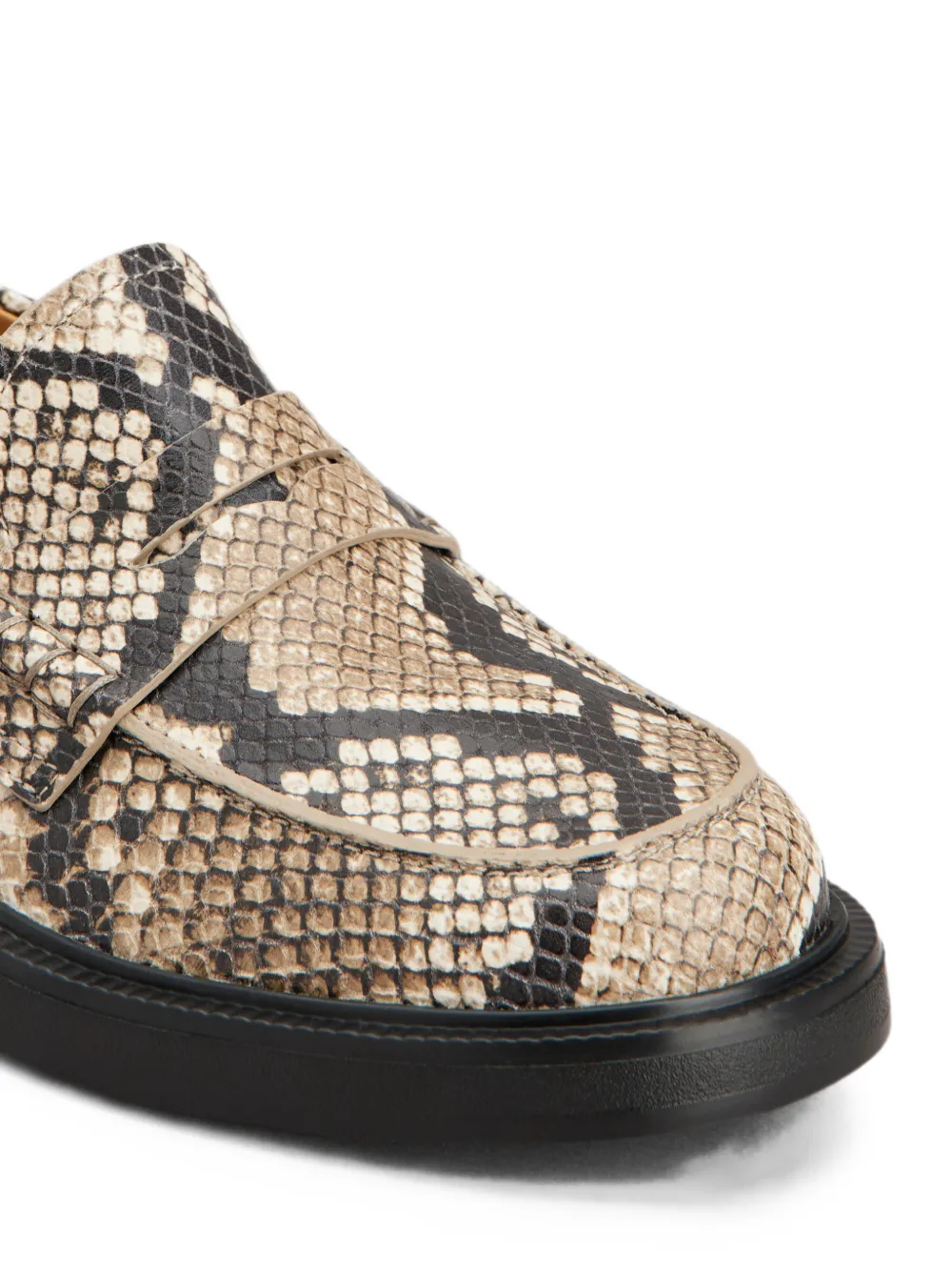Tod's Loafers met slangenleer-effect Beige