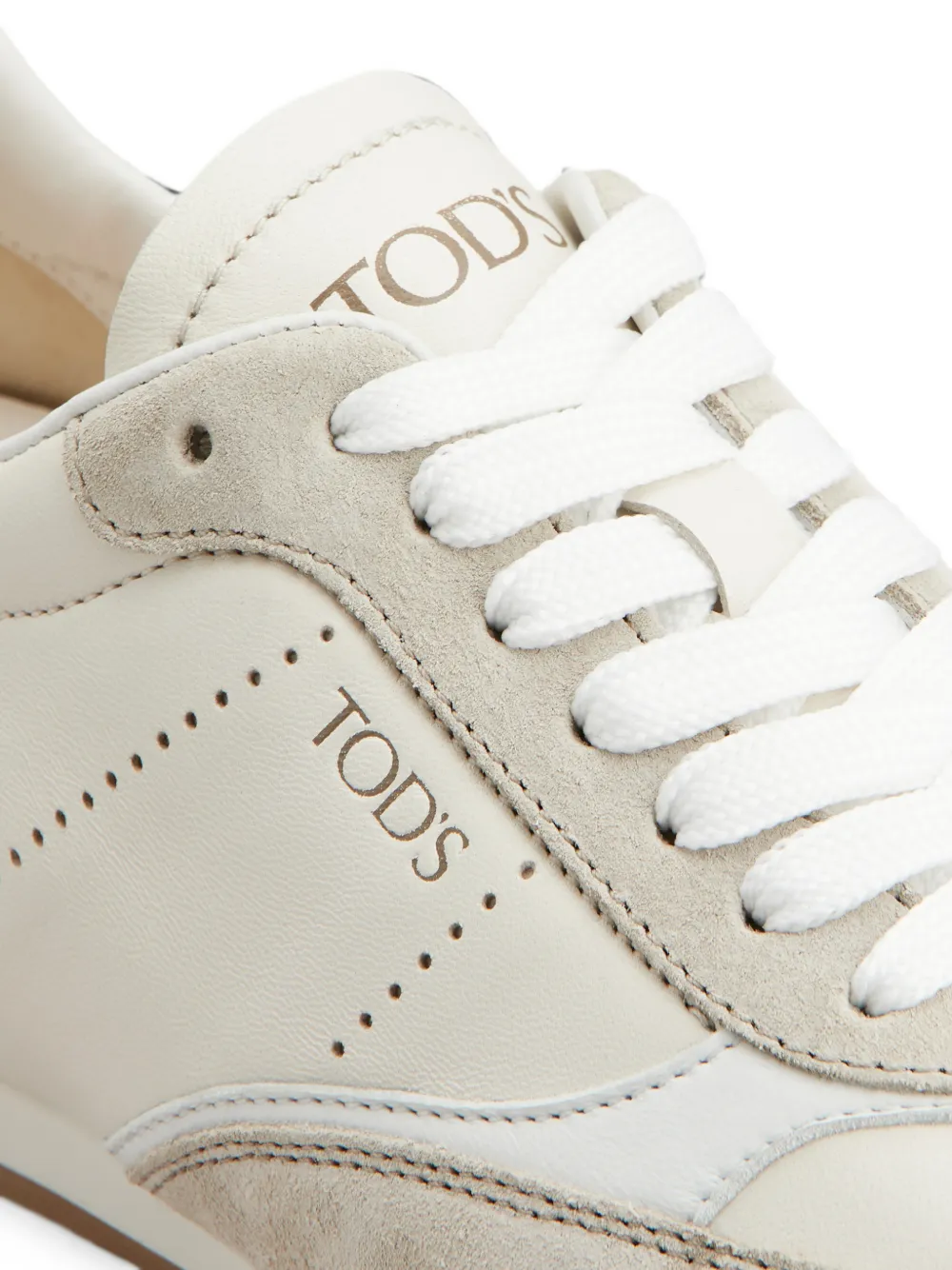 Tod's panelled lace-up sneakers Beige