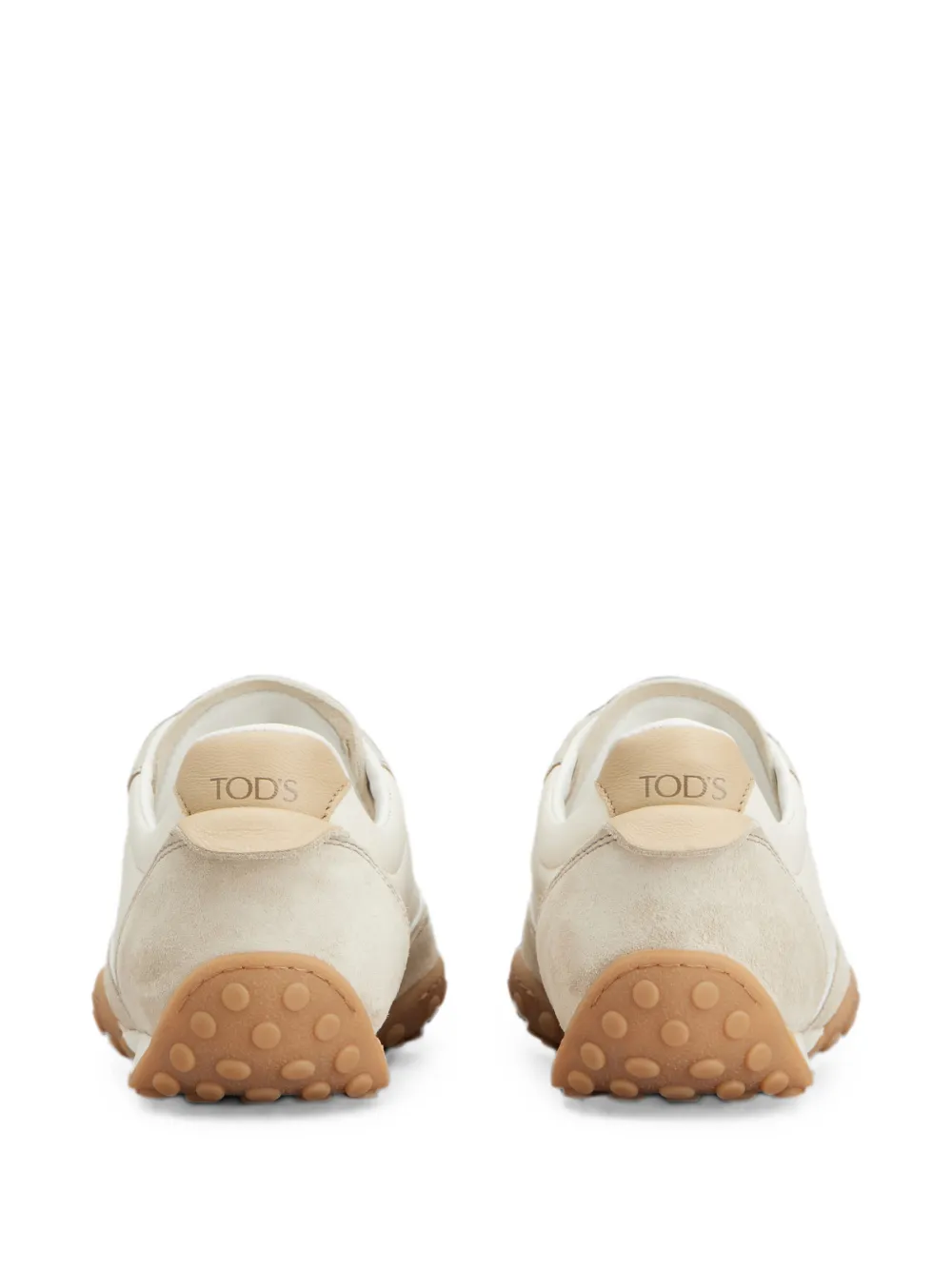 Tod's panelled lace-up sneakers Beige