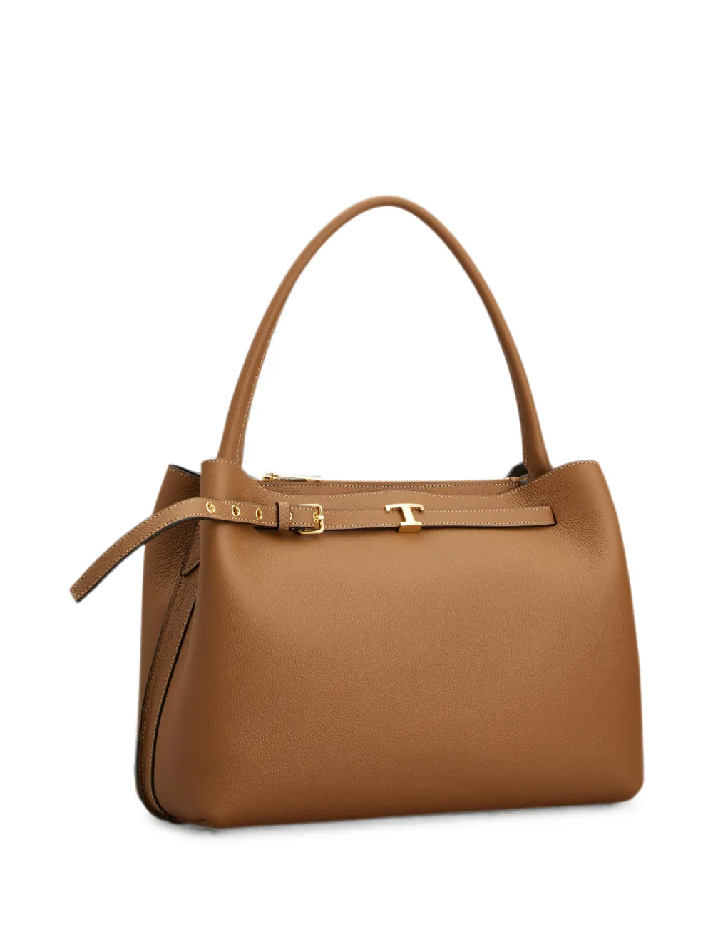 Tod's Kleine T Signature leren handtas Bruin