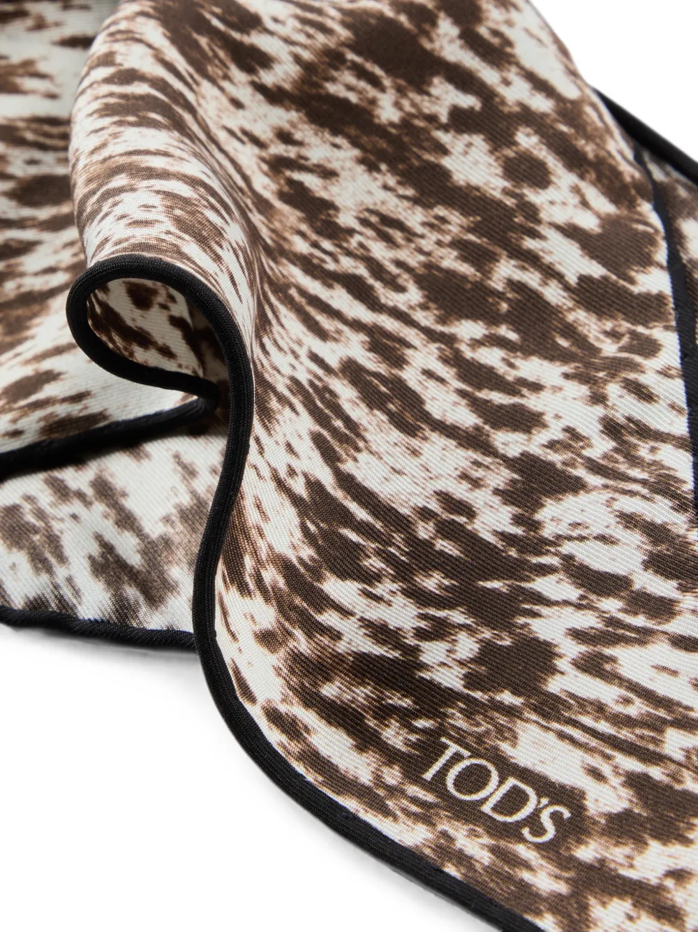 Tod's Diamantvormige sjaal met dierenprint Wit