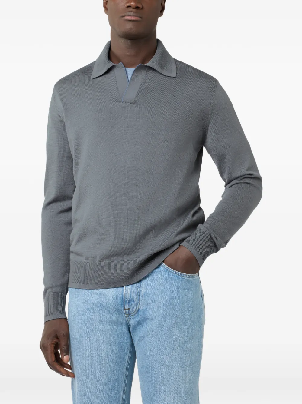 Tod's Poloshirt van merinowol Grijs