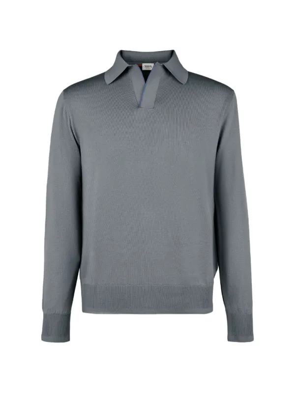 Tod's Polo Shirt in Merino-wool in Grey