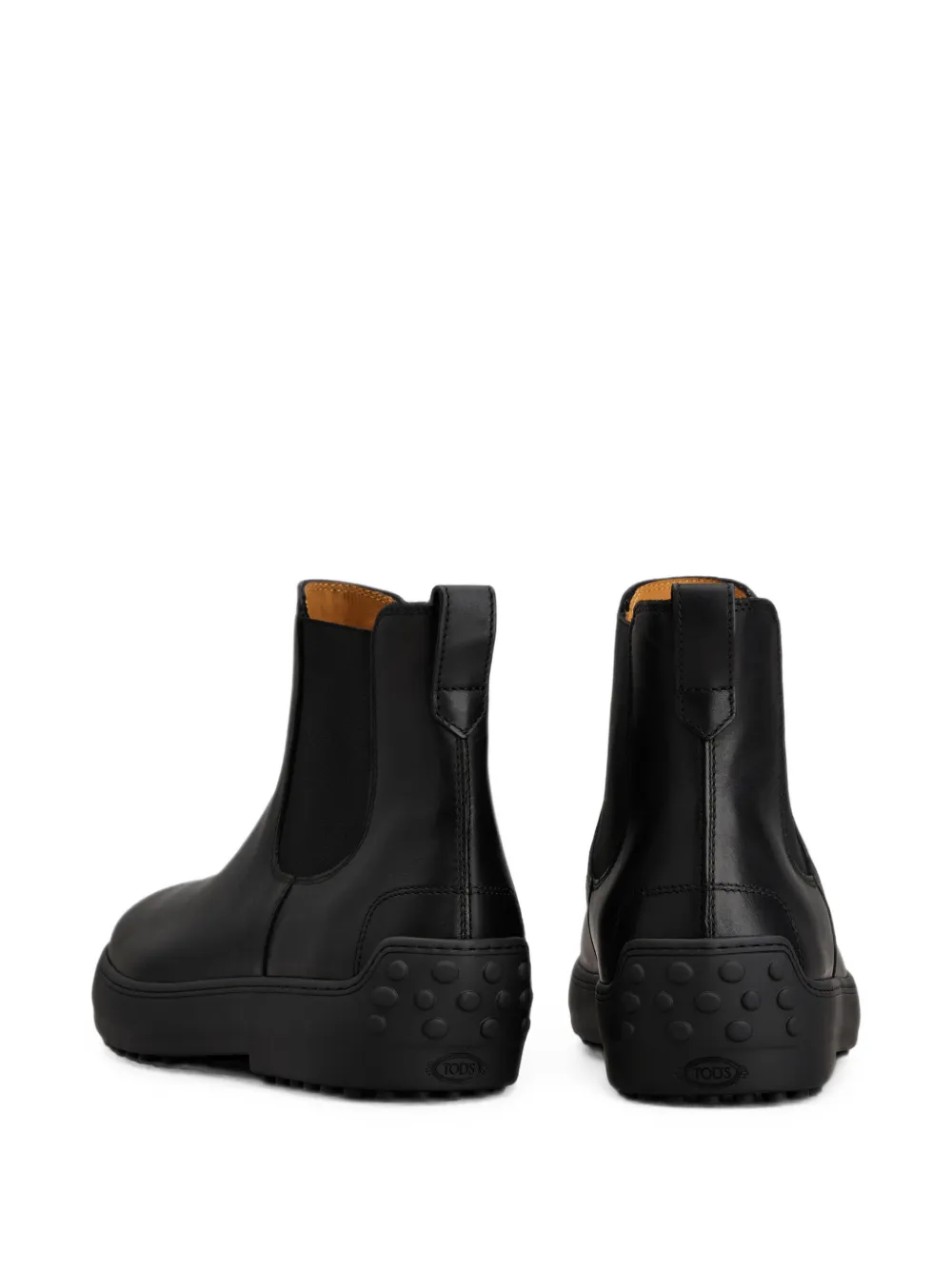 Tod's Winter Gommino Chelsea leren laarzen Zwart