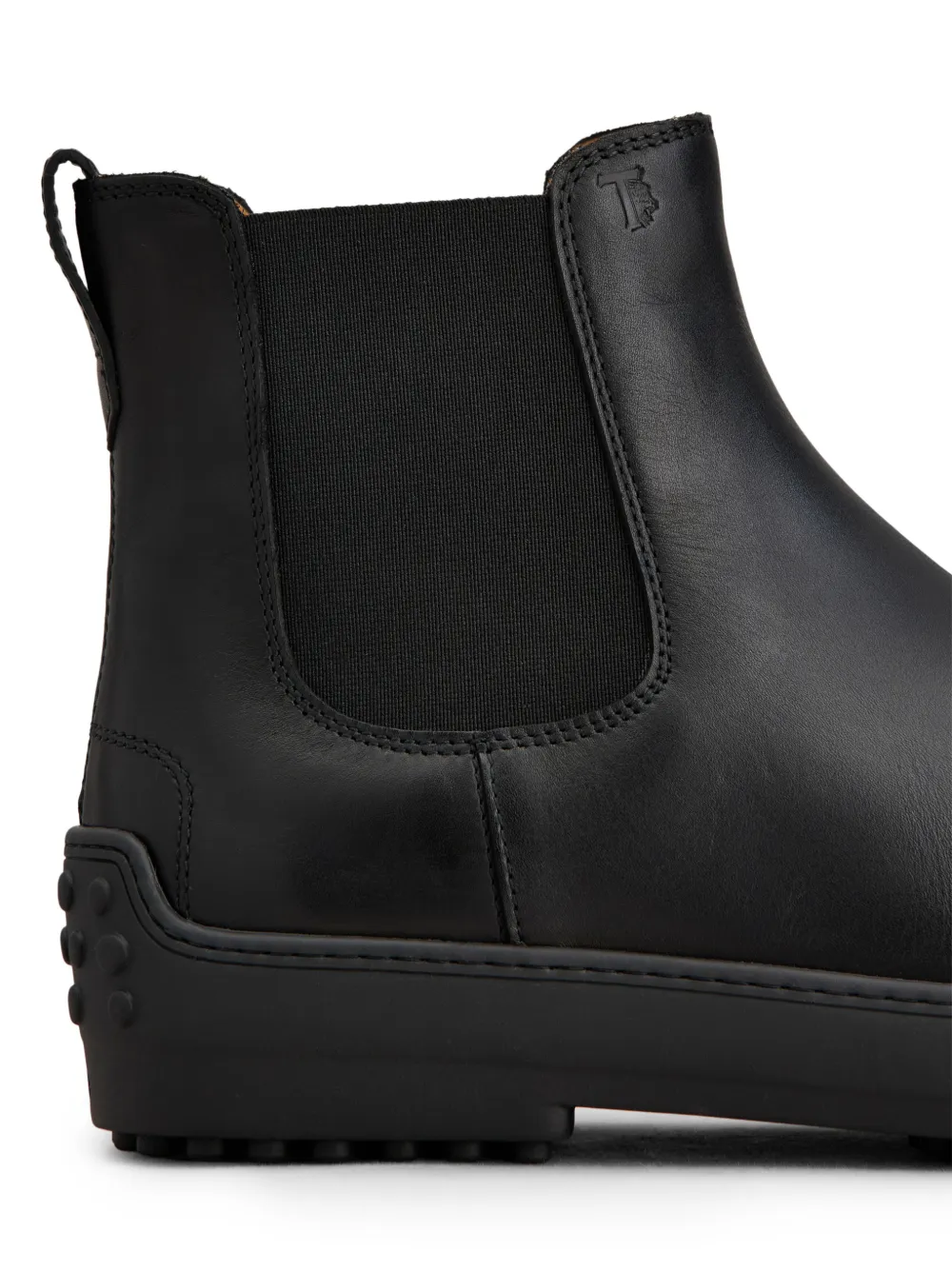 Tod's Winter Gommino Chelsea leren laarzen Zwart