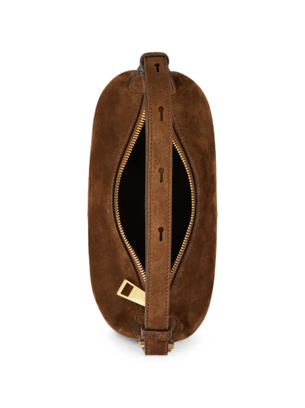 Tod's Suède mini-tas met metalen stippen Bruin