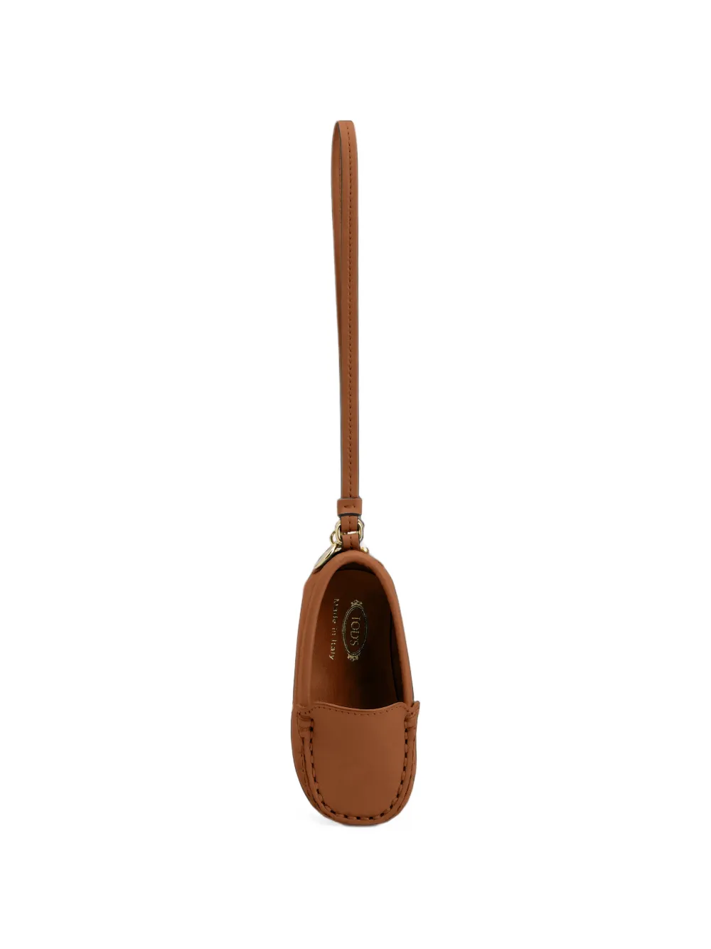 Tod's Gommino leather bag charm - Braun