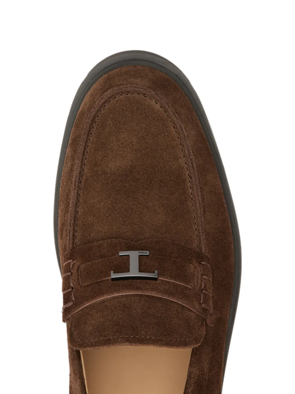 Tod's Loafers van suède Bruin