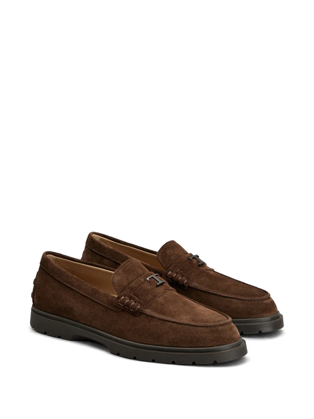 Tod's Loafers van suède Bruin