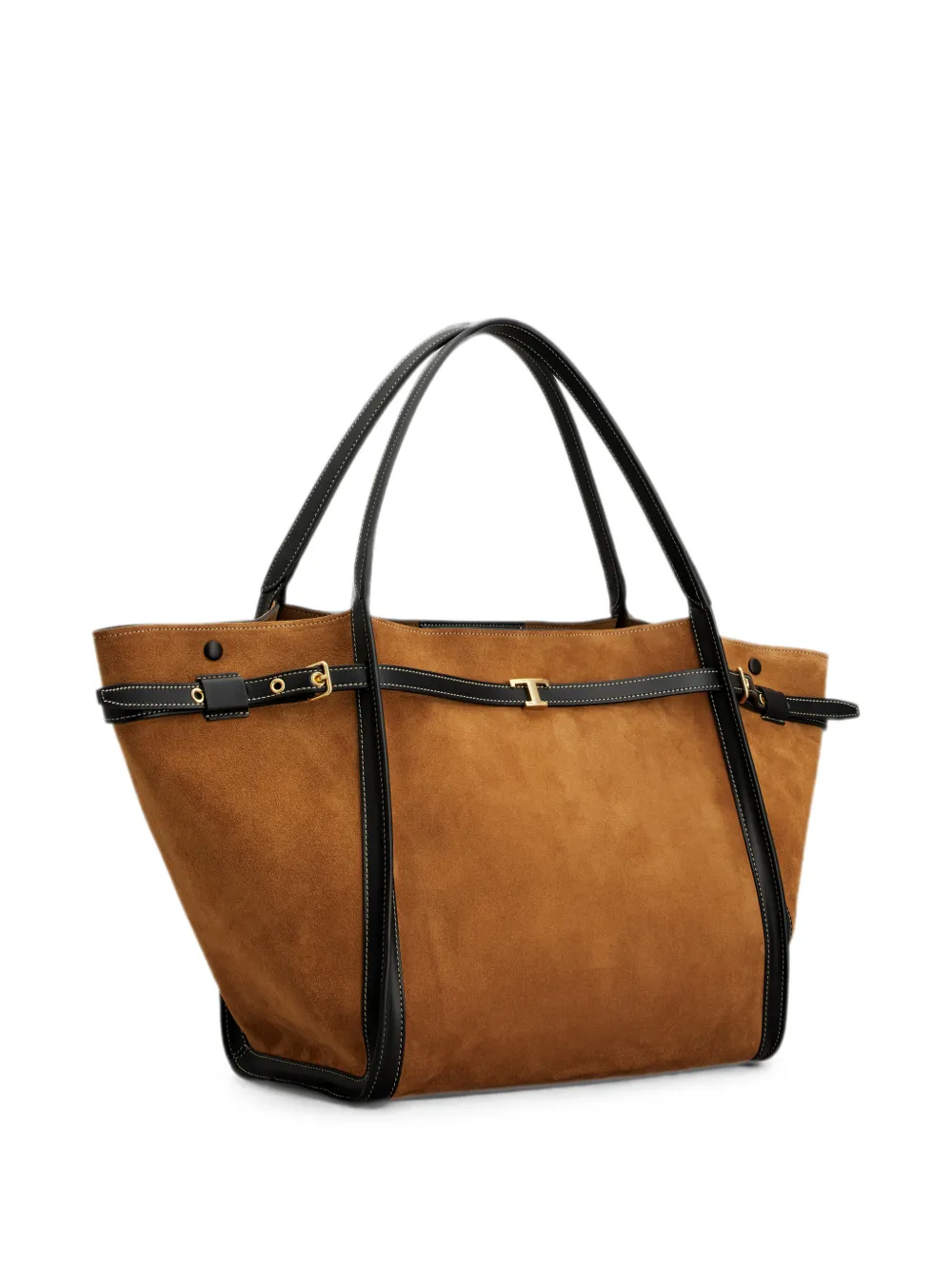 Tod's Medium T Signature suède shopper Bruin