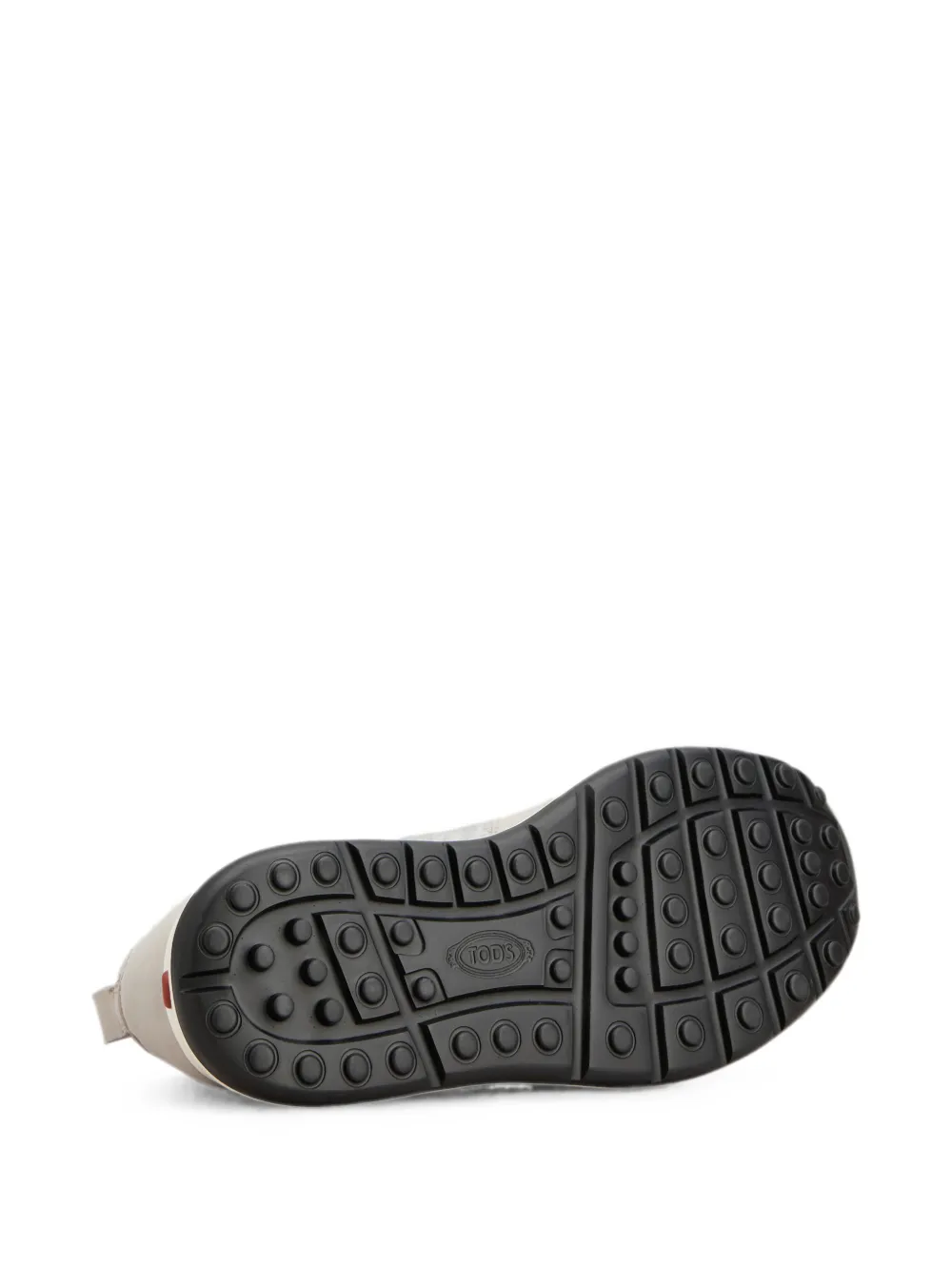 Tod's Red Dot socks sneakers in knit and suede Grijs