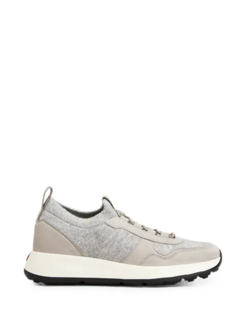 Tod's Red Dot socks sneakers in knit and suede