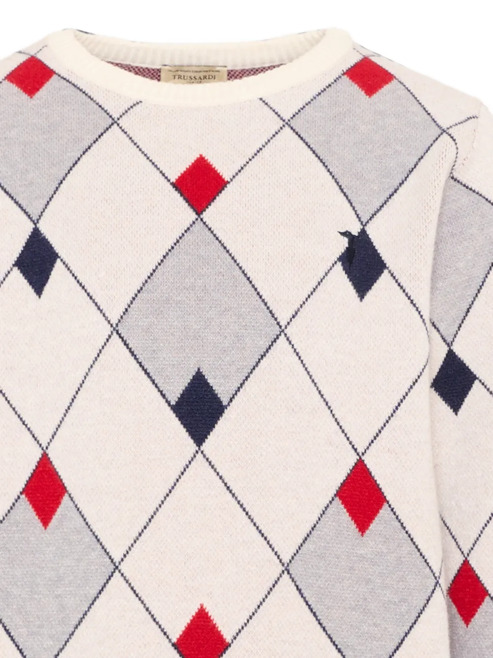 TRUSSARDI JUNIOR Trui met geborduurd logo Beige