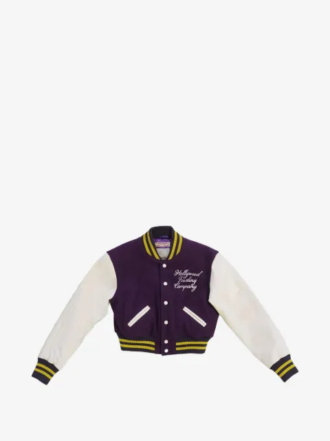 Htc Los Angeles College logo-embroidered varsity jacket