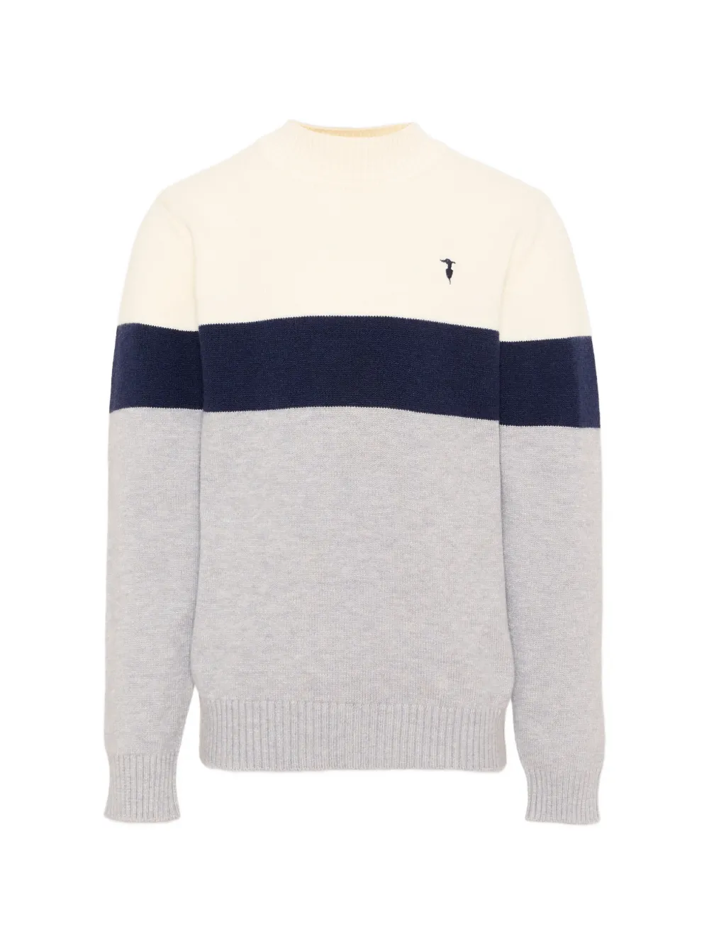 TRUSSARDI JUNIOR logo-embroidered sweater - Toni neutri