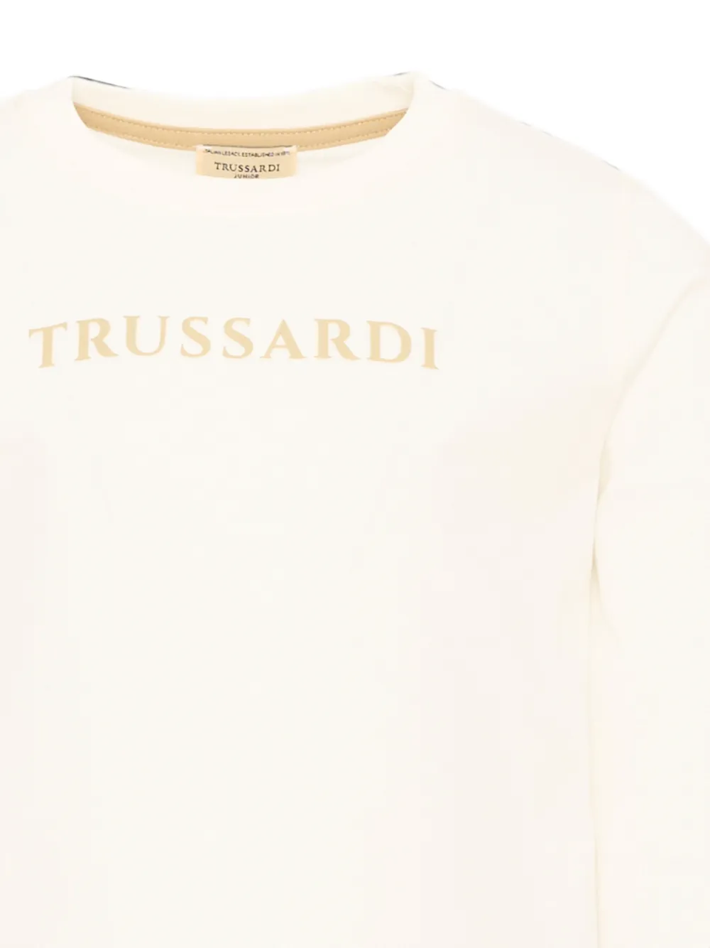 TRUSSARDI JUNIOR T-shirt met logoprint en lange mouwen Beige