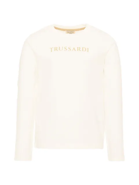 TRUSSARDI JUNIOR logo-print long-sleeves T-shirt