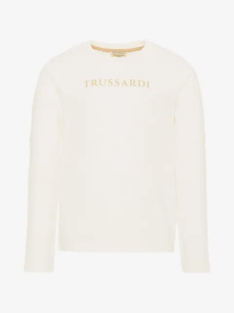 TRUSSARDI JUNIOR logo-print long-sleeves T-shirt