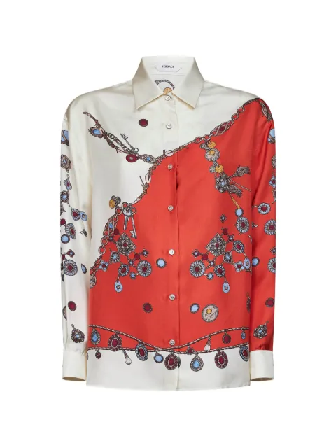 Versace camisa de seda