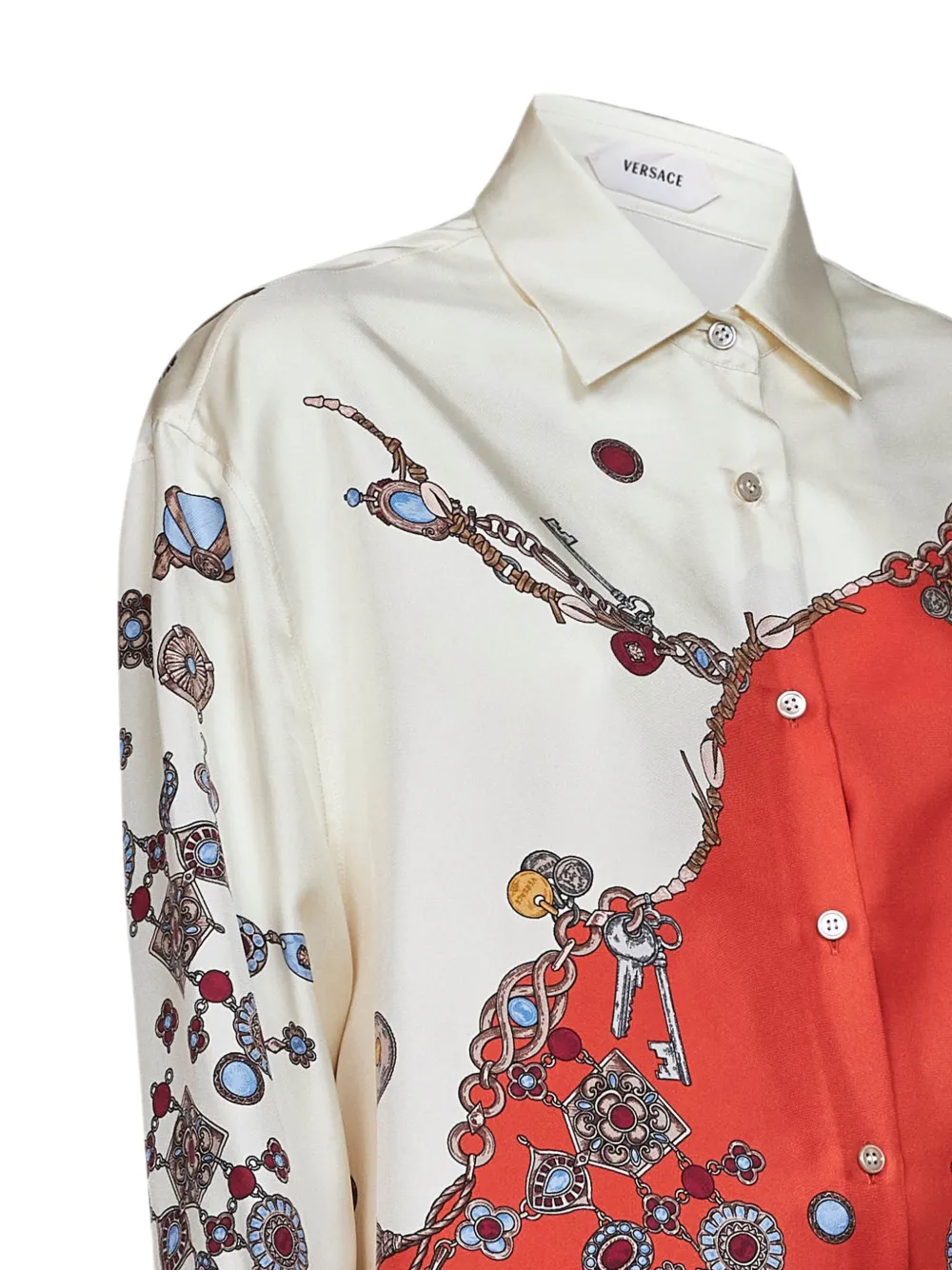Versace Zijden overhemd Wit