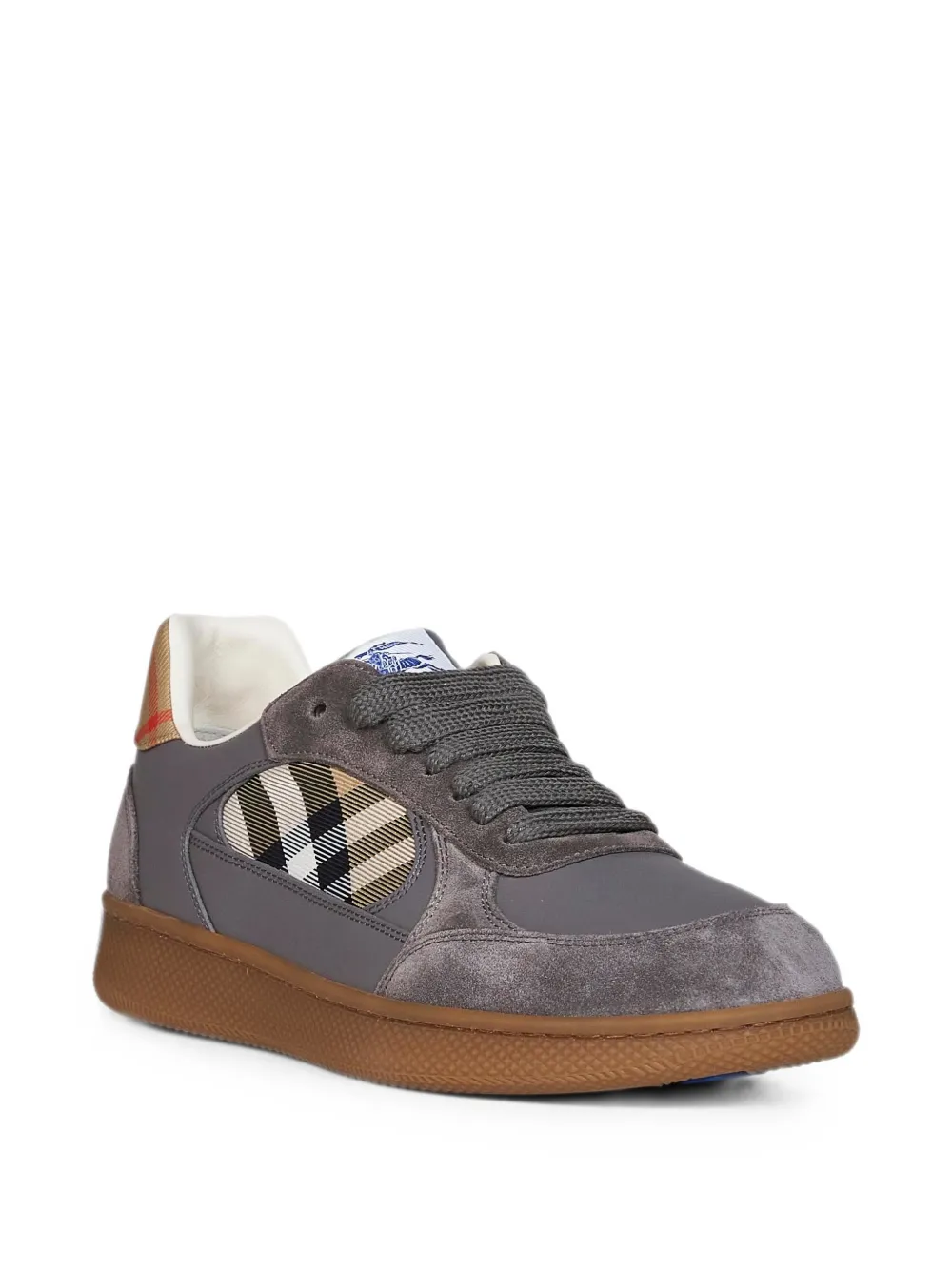 Burberry Terrace check-panel sneakers Grijs