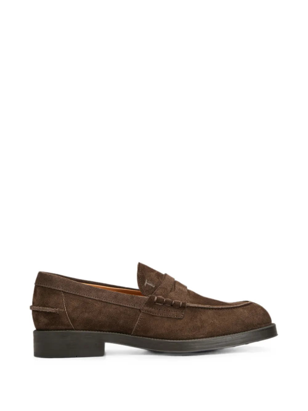 Tod's penny-slot suede loafers - Marrone