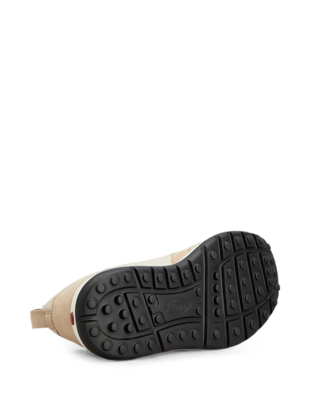 Tod's Red Dot socks sneakers in knit and suede Beige