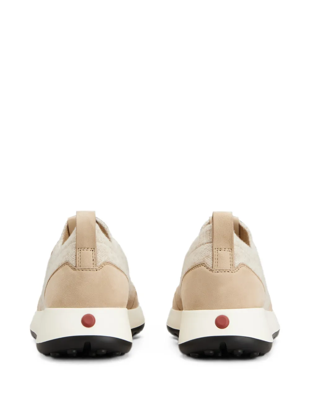 Tod's Red Dot socks sneakers in knit and suede Beige