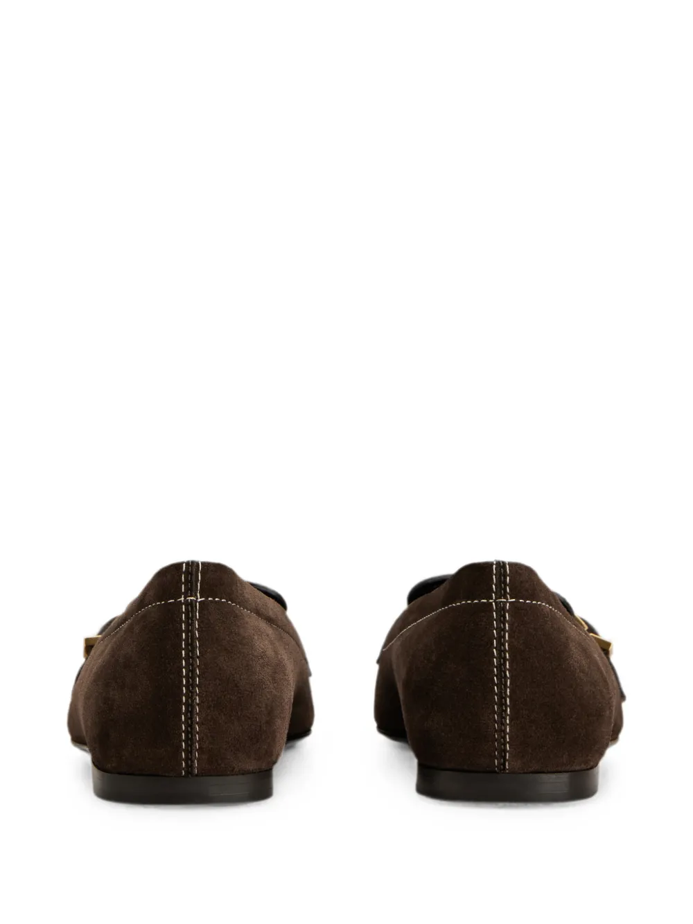 Tod's Loafers met contrasterend stiksel en gespdetail Bruin
