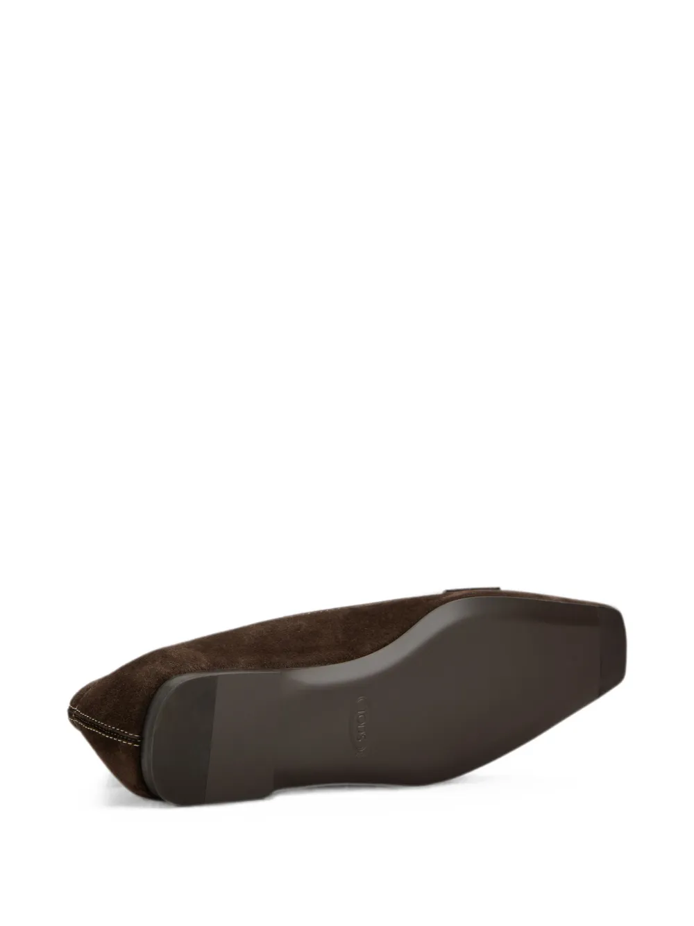 Tod's Loafers met contrasterend stiksel en gespdetail Bruin