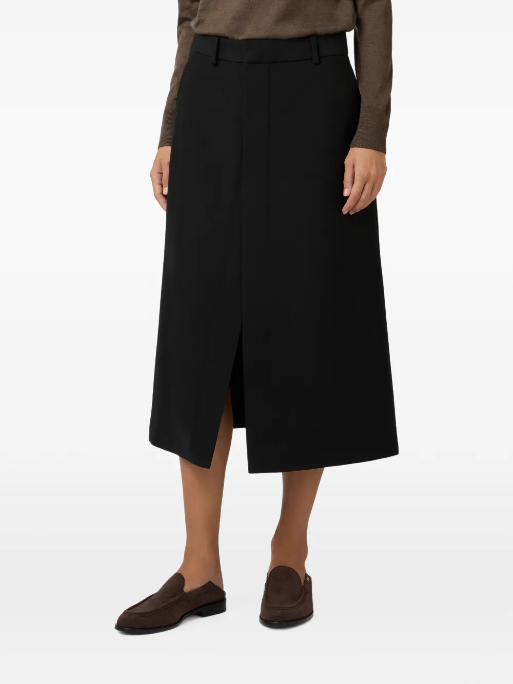 Tod's wrap-around skirt in wool gabardine