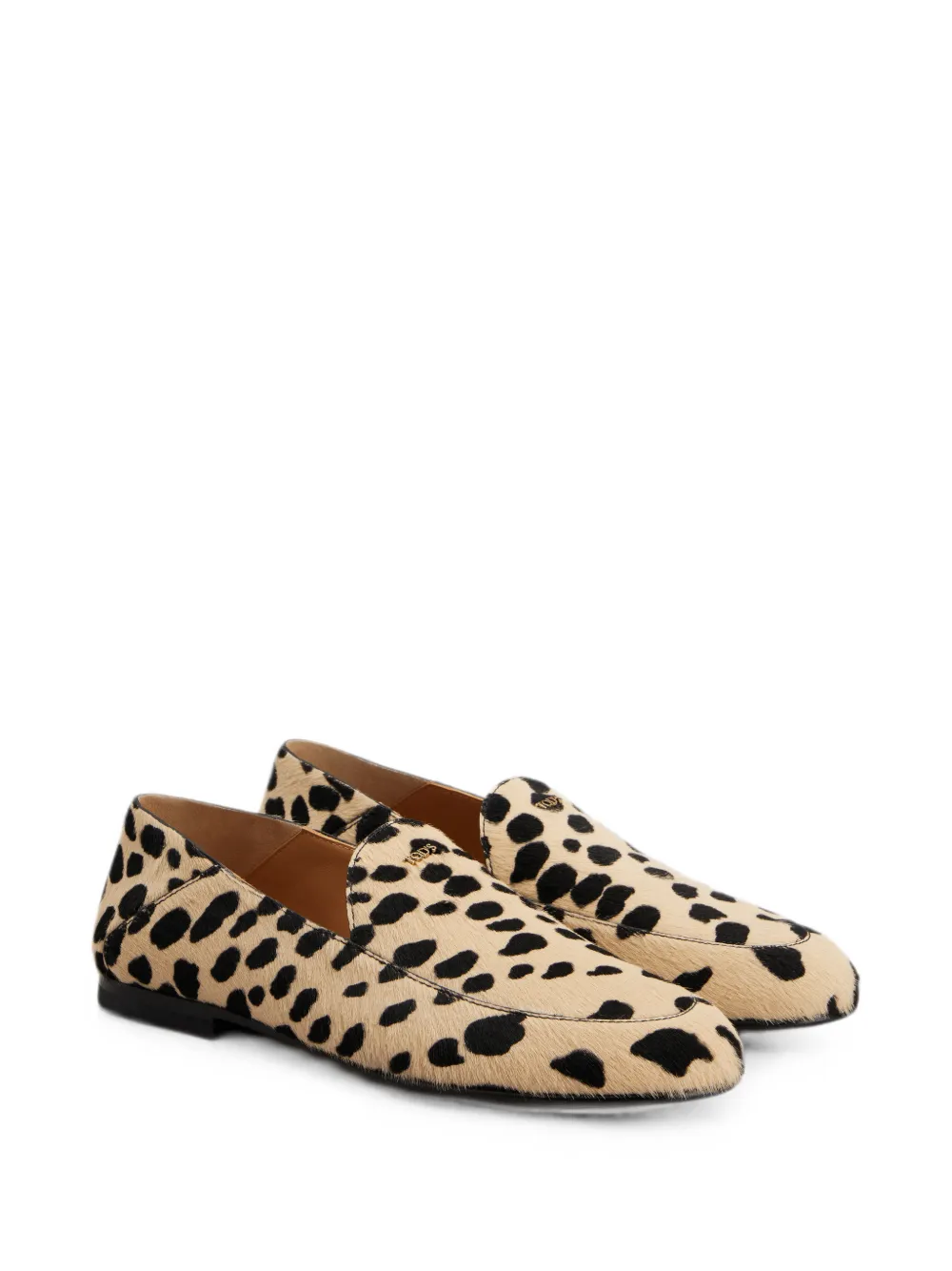 Tod's mule loafers in pony effect leather Beige