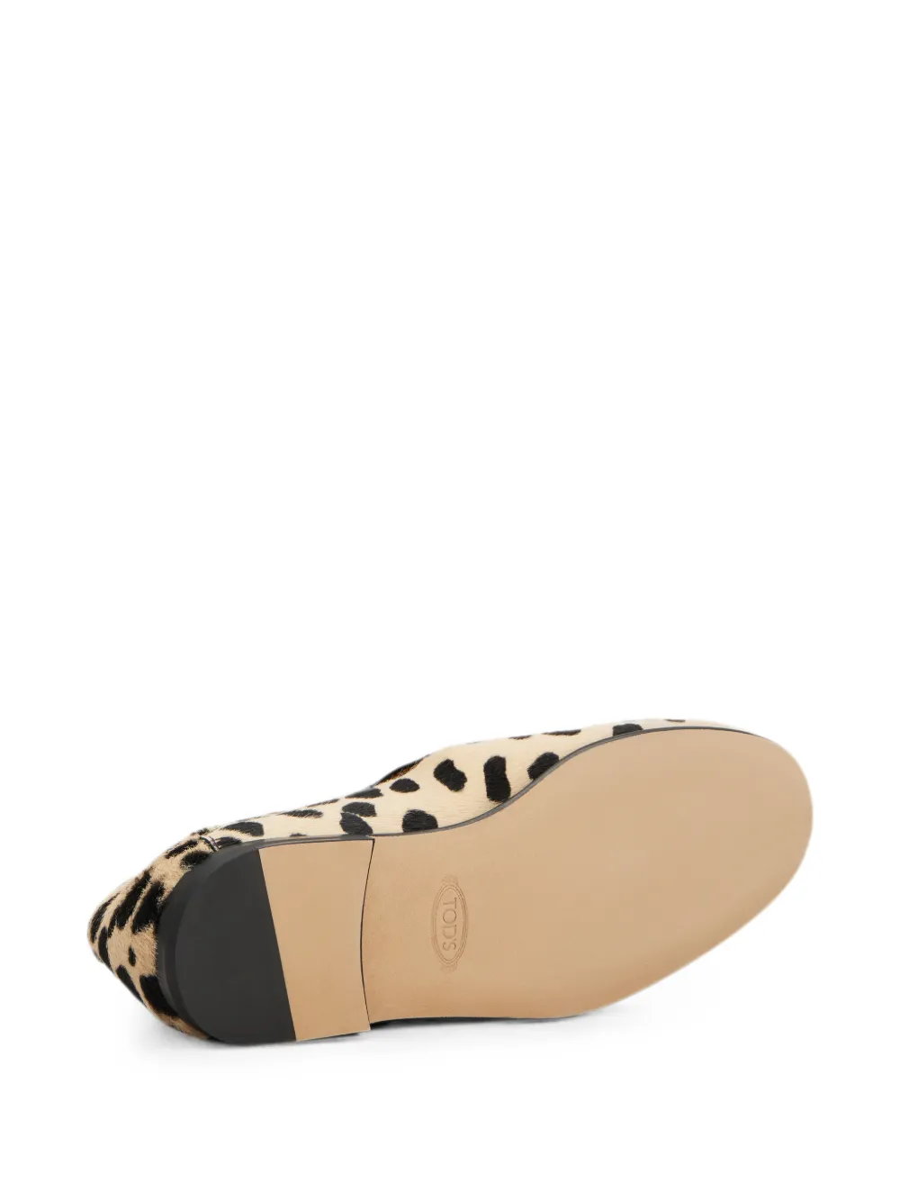 Tod's mule loafers in pony effect leather Beige