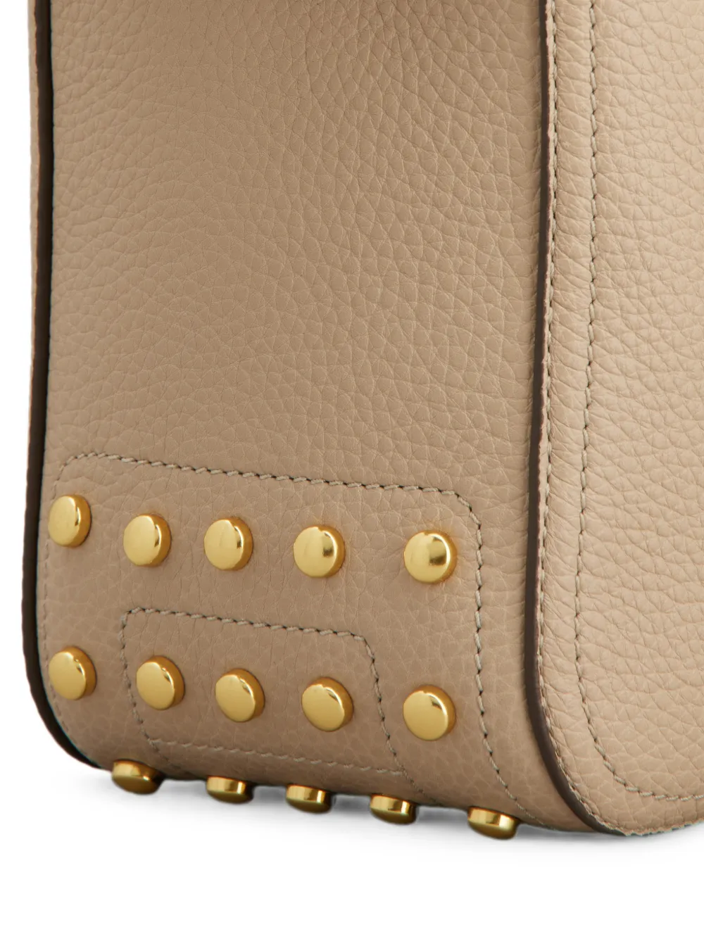 Tod's Metal Dots leren mini-schoudertas Beige