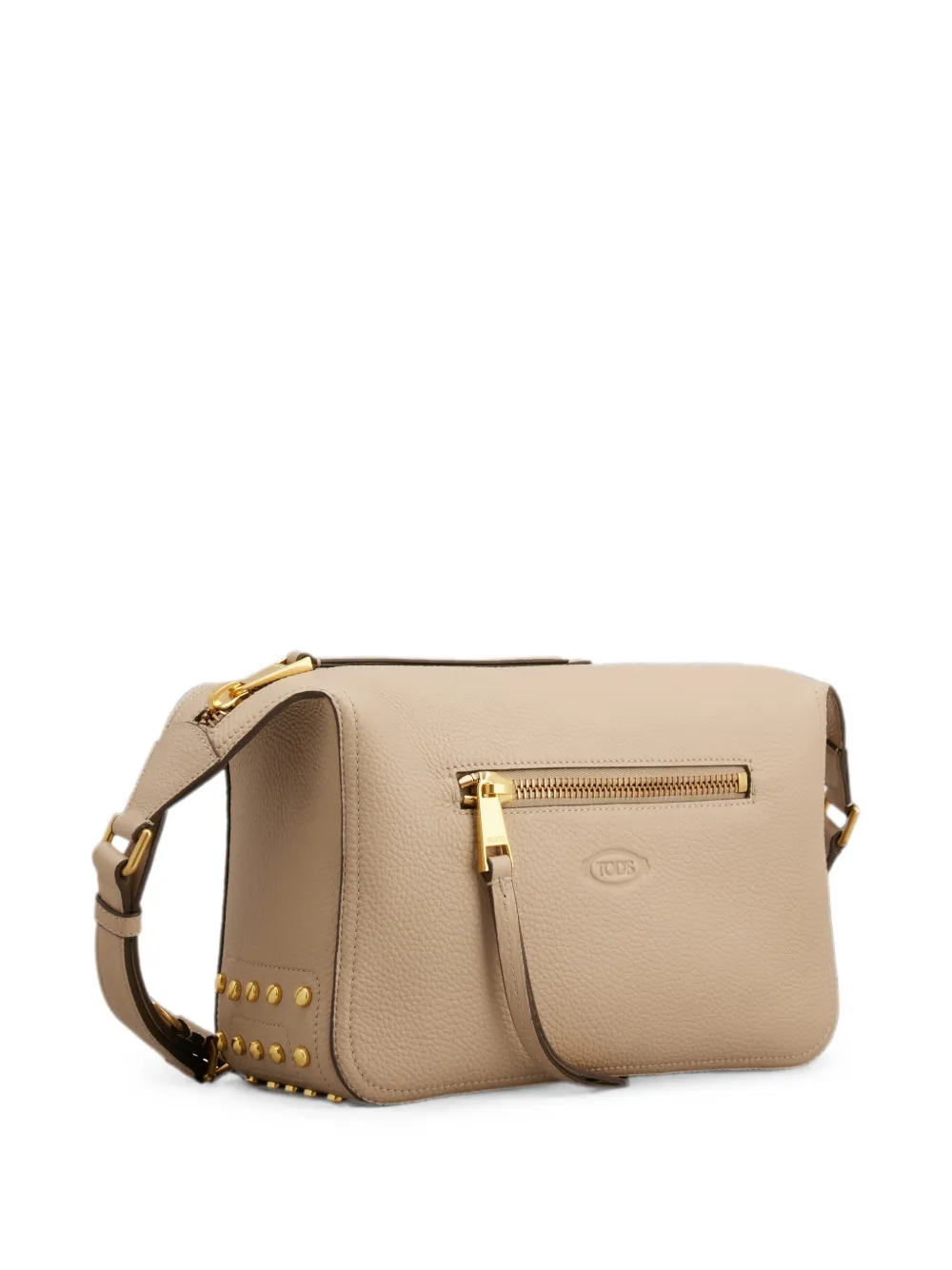 Tod's Metal Dots leren mini-schoudertas Beige