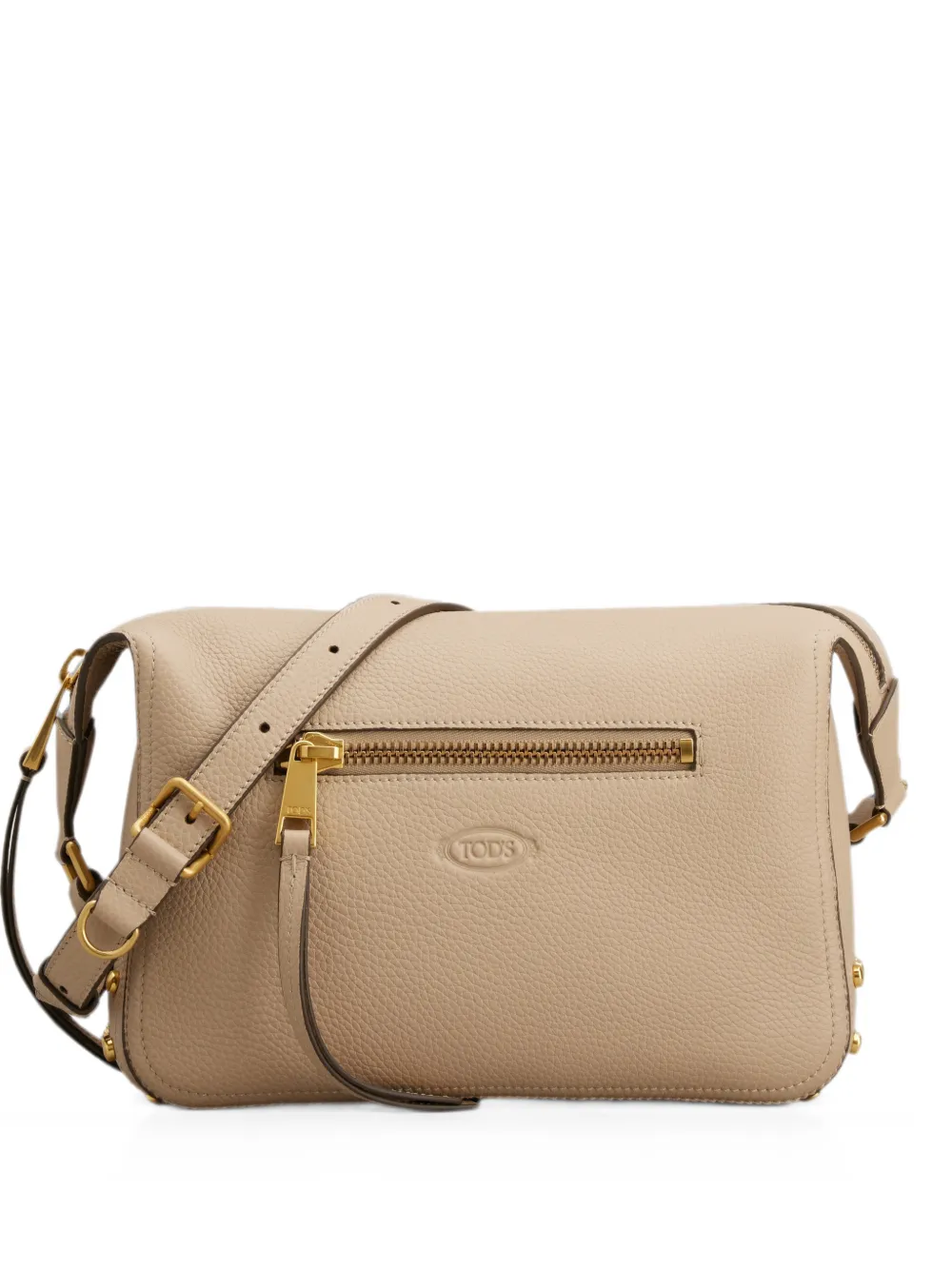 Tod's Metal Dots shoulder bag in leather mini - Toni neutri