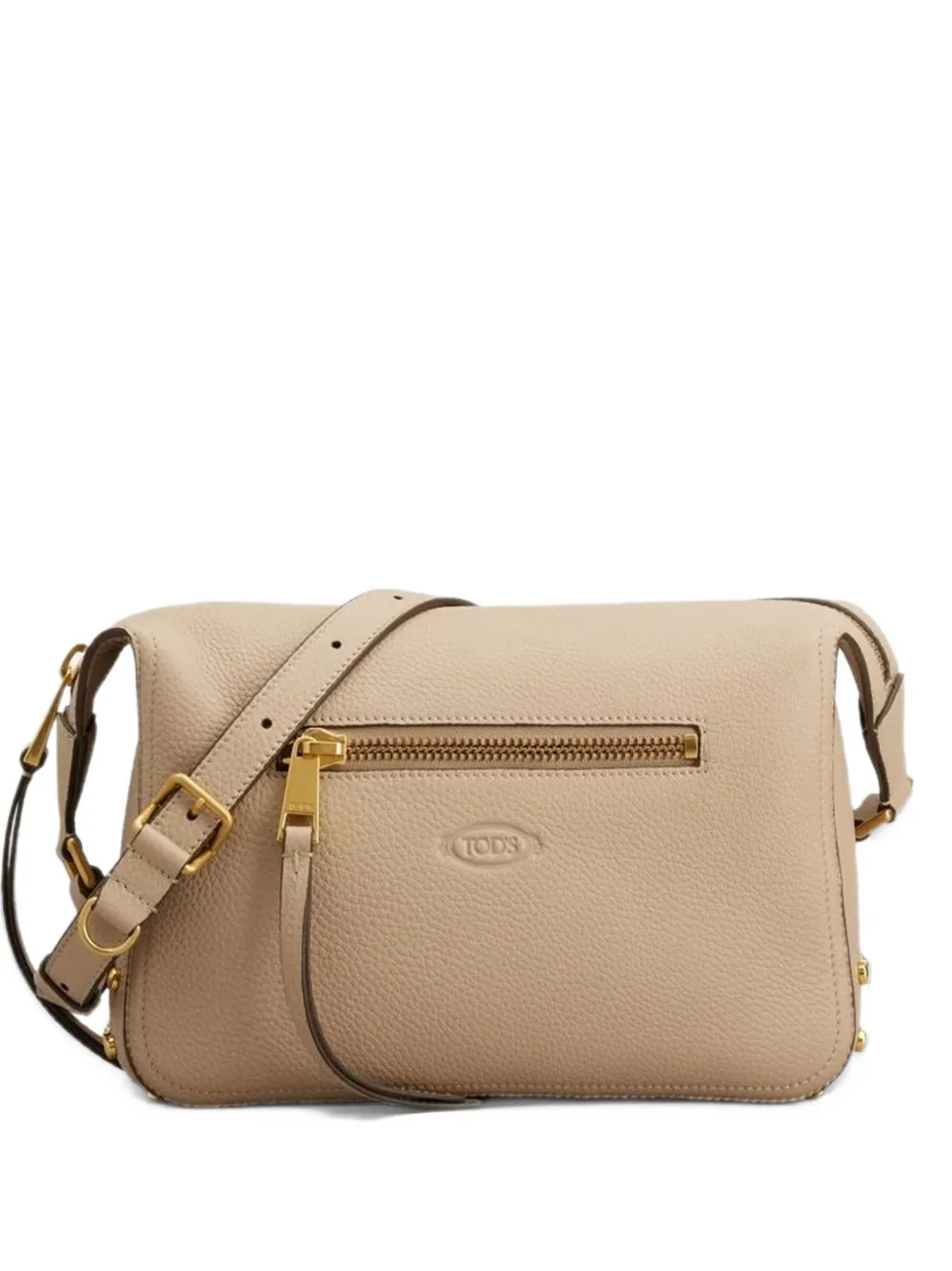 Tod's Metal Dots shoulder bag in leather mini - Toni neutri