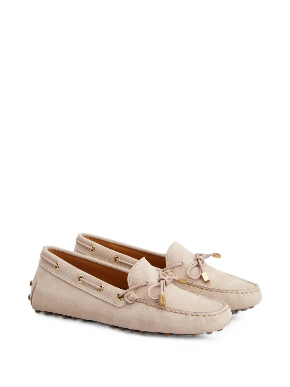 Tod's Gommino suède loafers Roze