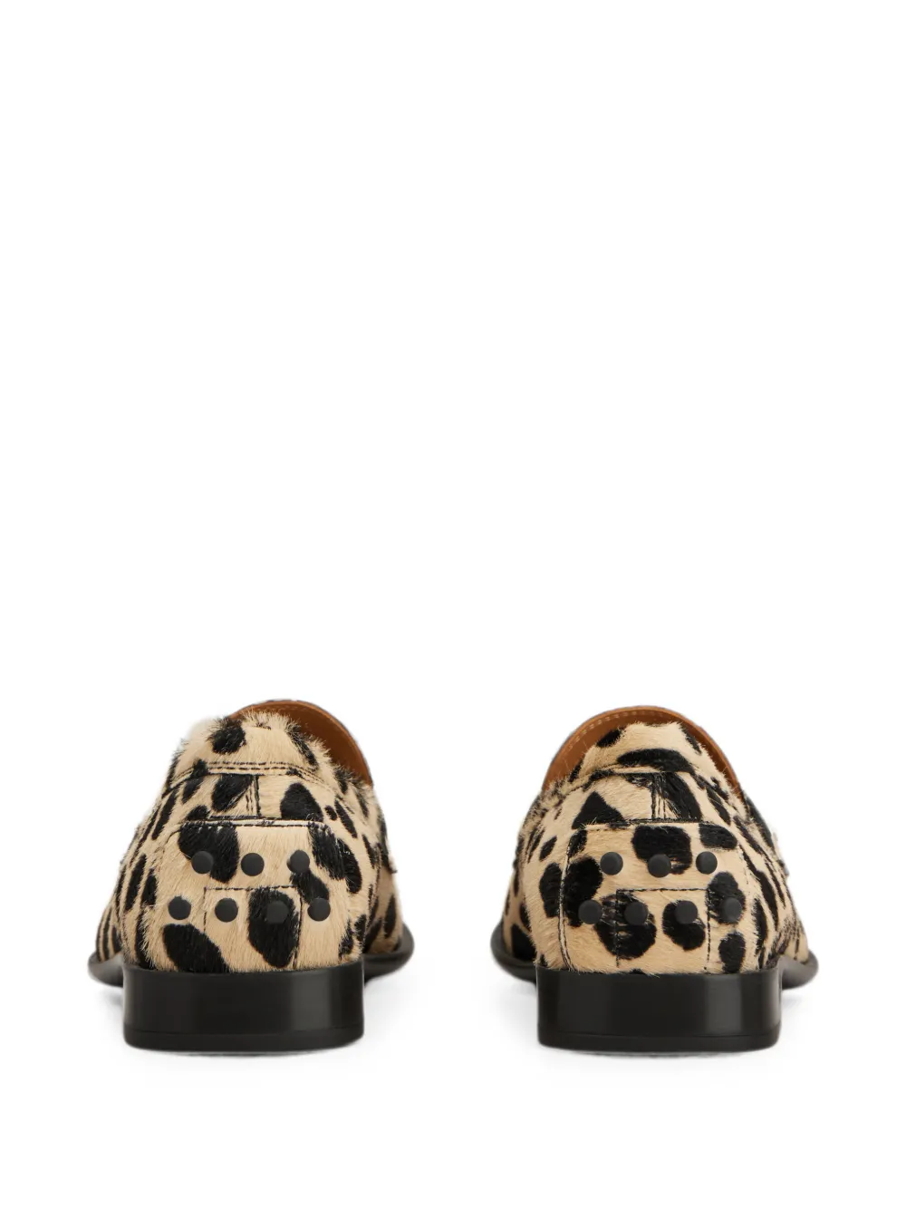 Tod's Loafers van leer met pony-effect Beige