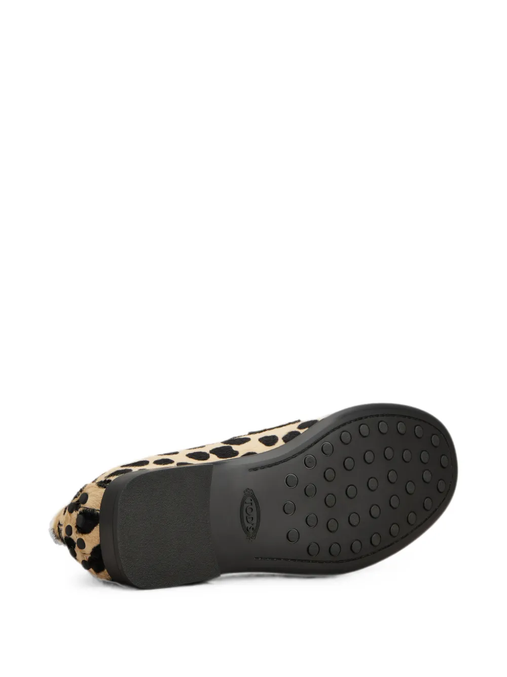 Tod's Loafers van leer met pony-effect Beige