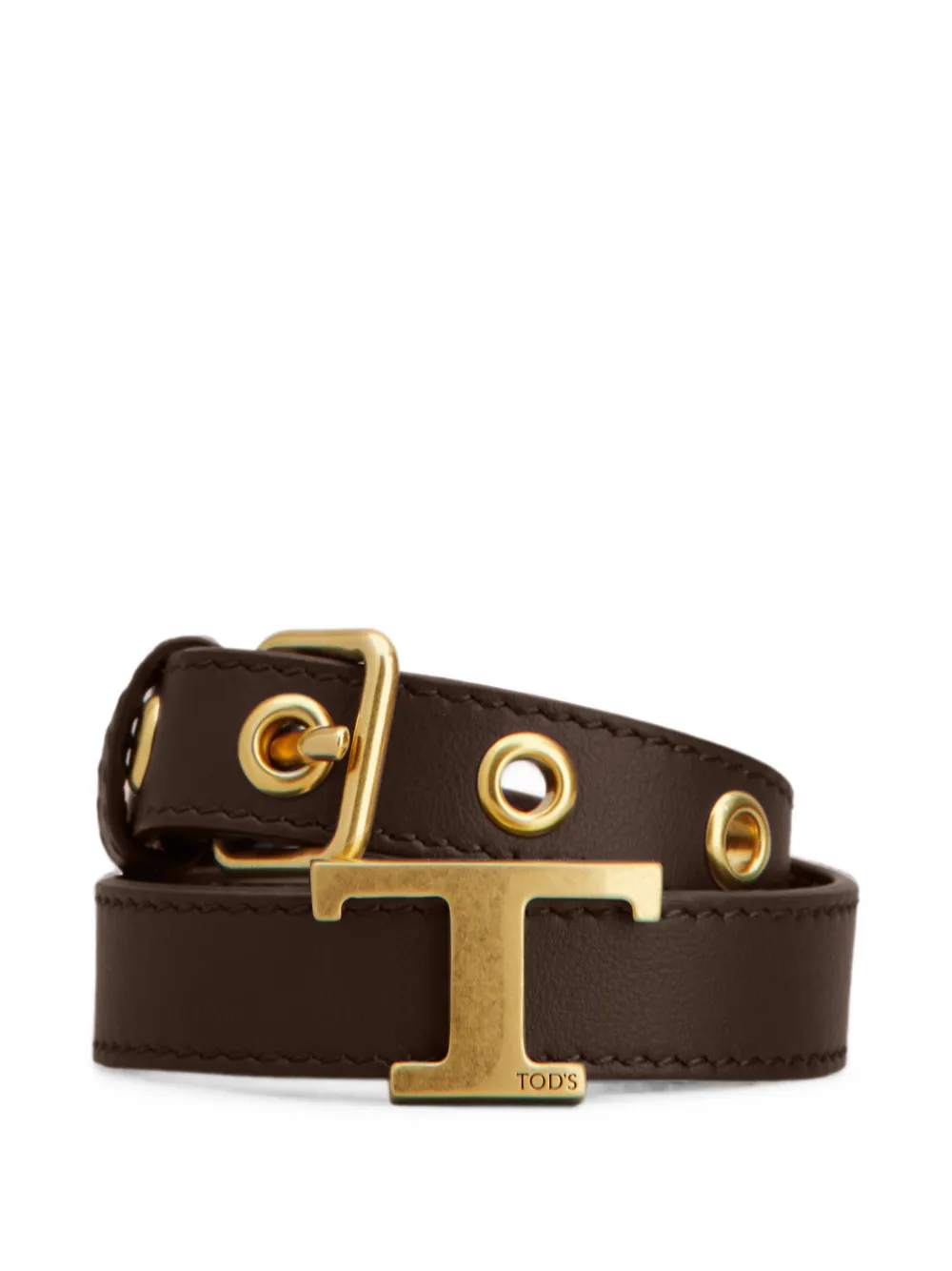Tod's T-string double-wrap bracelet - Brown