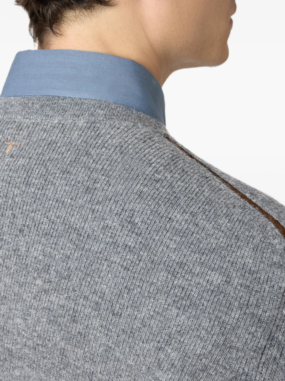 Tod's Suède trui met ronde hals Grijs