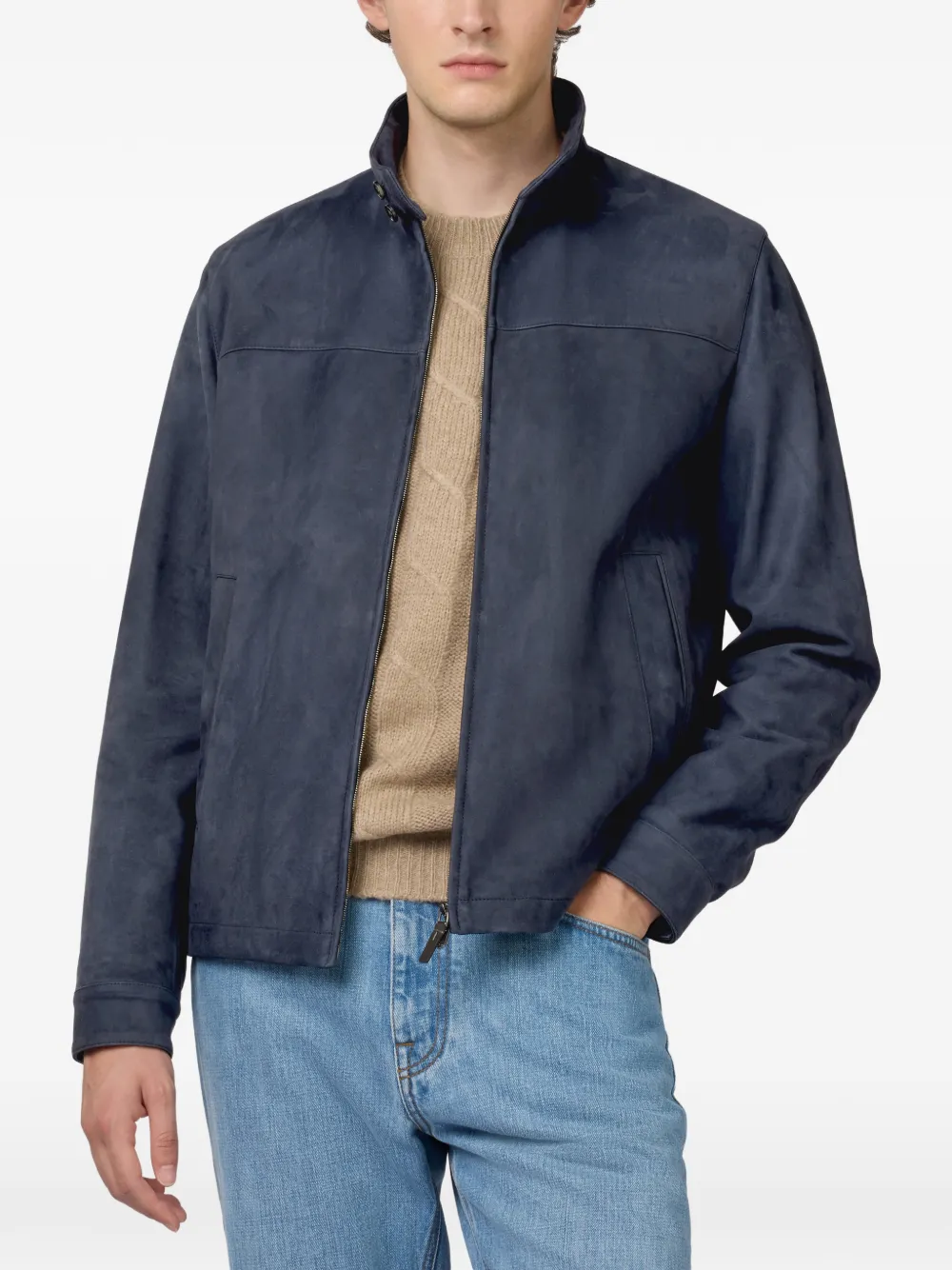 Tod's Pashmy suède jack Blauw
