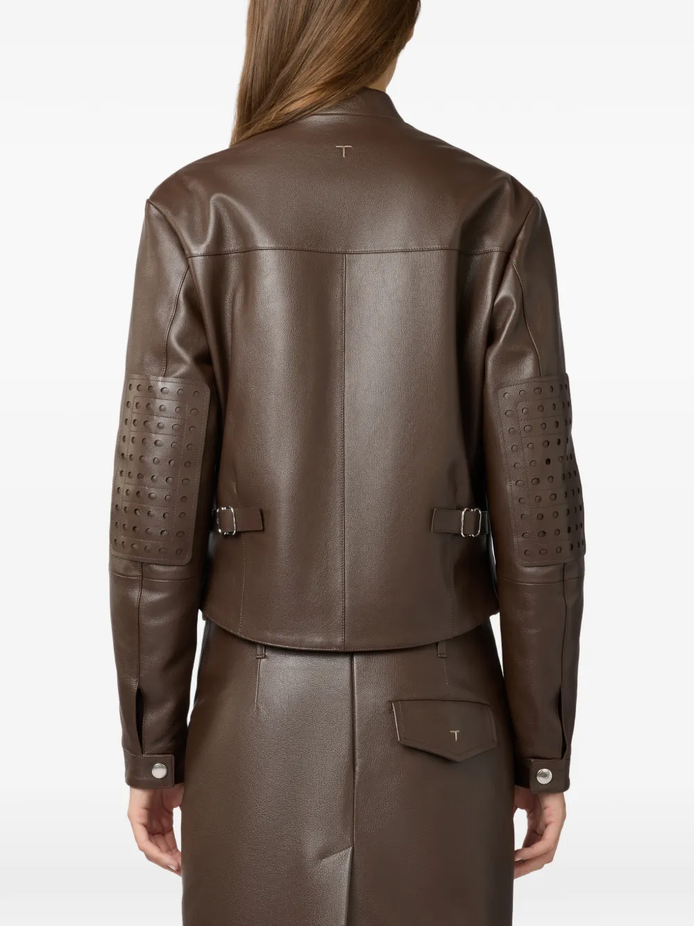 Tod's Leren bikerjack Bruin